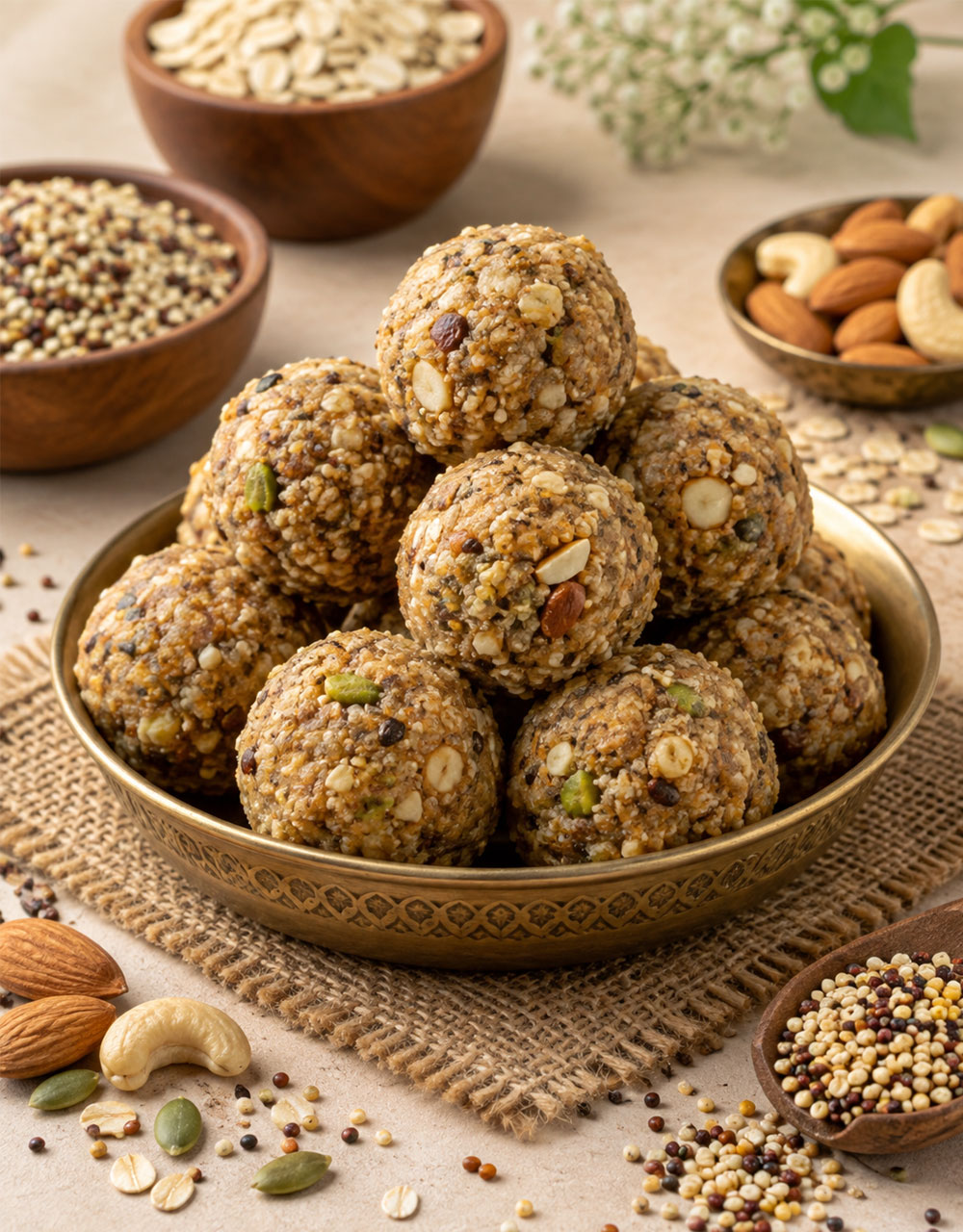 Multigrain Laddu at Aayees.com Multigrain Laddu at Aayees.com