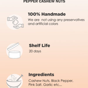 Pepper Cashew Nuts, Spicy Cashew Nuts Online at Aayees Pepper Cashew Nuts, Spicy Cashew Nuts Online at Aayees