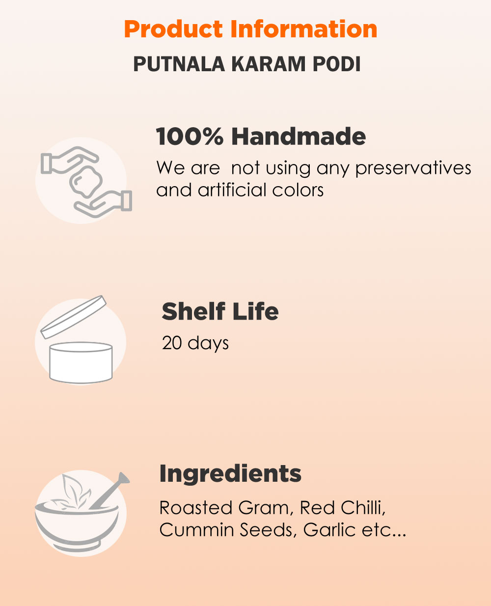 Putnala Karam Podi, Roasted Gram Chilli Powder