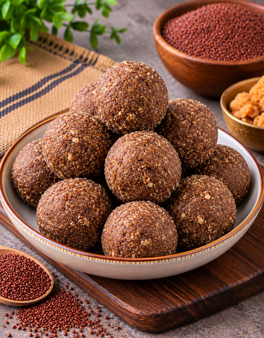 Ragi Laddu, Finger Millet Laddu at Aayees Ragi Laddu, Finger Millet Laddu at Aayees